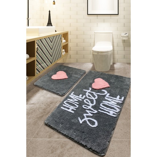 Acrylic Bathmat Set (2 Pieces) Home Sweet Home - Fume Multicolor Lessentiel Acrylic Bathmat Set (2 Pieces) Home Sweet Home - Fume Multicolor