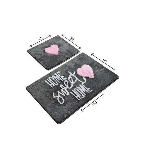 Acrylic Bathmat Set (2 Pieces) Home Sweet Home - Fume Multicolor Lessentiel Acrylic Bathmat Set (2 Pieces) Home Sweet Home - Fume Multicolor