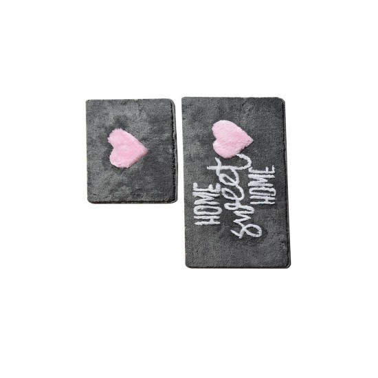 Acrylic Bathmat Set (2 Pieces) Home Sweet Home - Fume Multicolor Lessentiel Acrylic Bathmat Set (2 Pieces) Home Sweet Home - Fume Multicolor