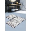 Lessentiel Bathmat Set (2 Pieces) Marble - White Multicolor