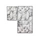 Bathmat Set (2 Pieces) Marble - White Multicolor Lessentiel Bathmat Set (2 Pieces) Marble - White Multicolor