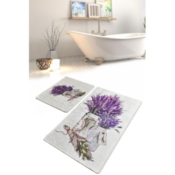 Bathmat Set (2 Pieces) Purpura Multicolor