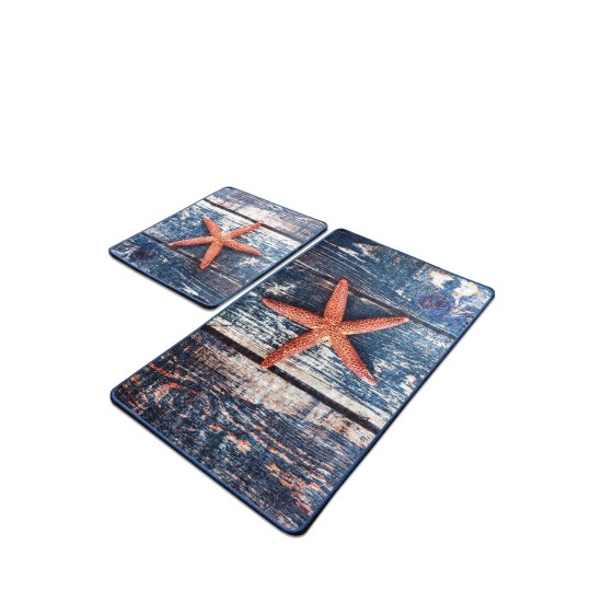 Bathmat Set (2 Pieces) Stella Marina Multicolor Lessentiel Bathmat Set (2 Pieces) Stella Marina Multicolor