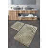 Lessentiel Acrylic Bathmat Set (2 Pieces) Wave - Stone Stone