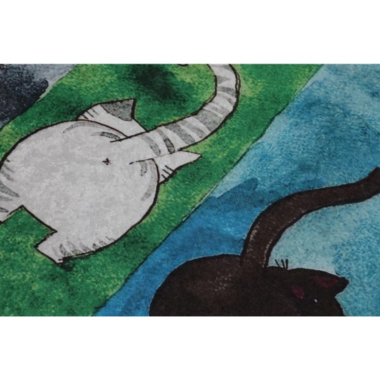 Bathmat Set (2 Pieces) Gatto Carino Multicolor Lessentiel Bathmat Set (2 Pieces) Gatto Carino Multicolor