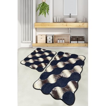 Bathmat Set (2 Pieces) Circle - Gold Dark Blue
Gold
Beige