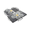 Lessentiel Acrylic Bathmat Set (3 Pieces) Flower - Grey Multicolor