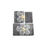 Lessentiel Acrylic Bathmat Set (3 Pieces) Flower - Grey Multicolor