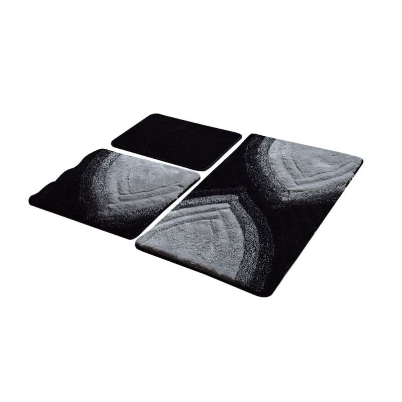 Lessentiel Acrylic Bathmat Set (3 Pieces) Stella - Anthracite Multicolor