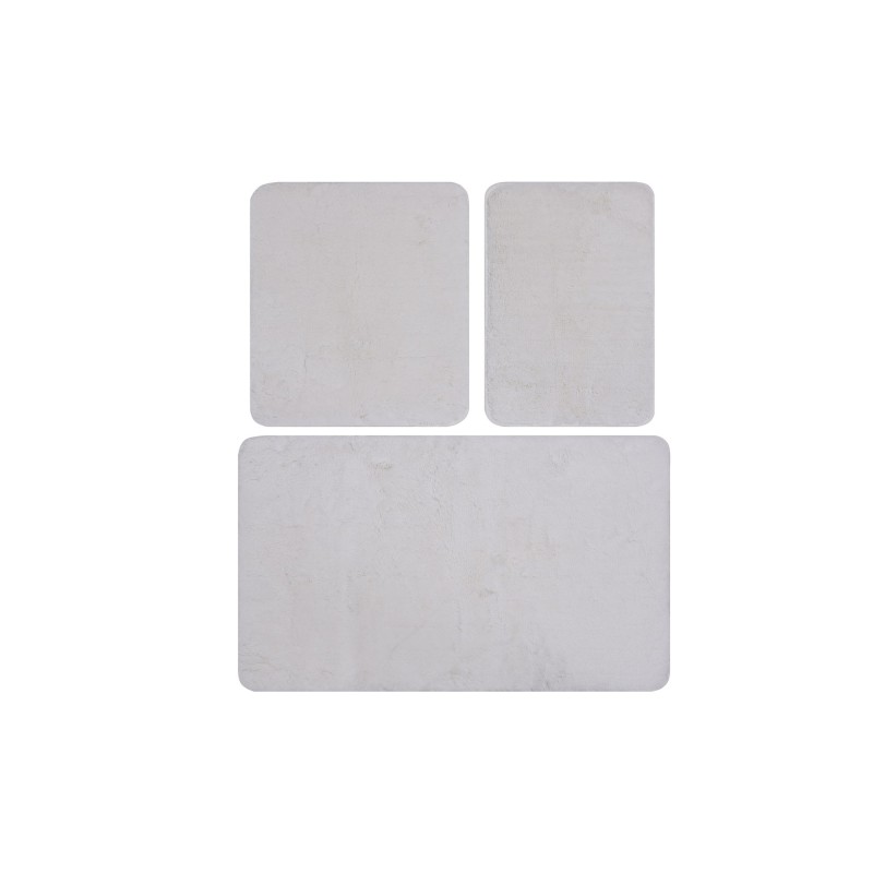 Lessentiel Acrylic Bathmat Set (3 Pieces) Havai - White White