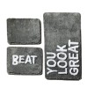 Lessentiel Acrylic Bathmat Set (3 Pieces) Great - Grey Multicolor