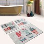 Bathmat Set (3 Pieces) Happy Cactus 2 Multicolor