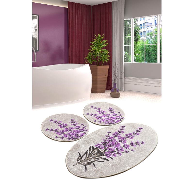 Lessentiel Bathmat Set (3 Pieces) Lavender Multicolor