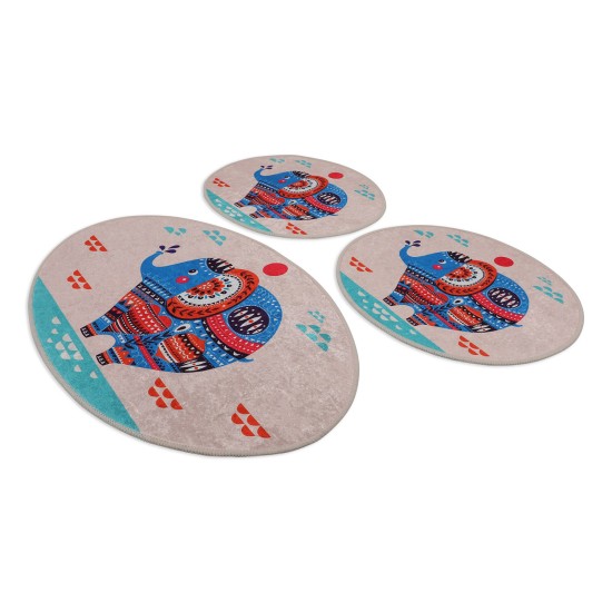Bathmat Set (3 Pieces) Etnic Multicolor Lessentiel Bathmat Set (3 Pieces) Etnic Multicolor