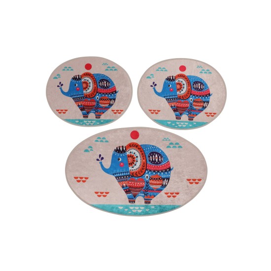 Bathmat Set (3 Pieces) Etnic Multicolor Lessentiel Bathmat Set (3 Pieces) Etnic Multicolor