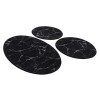 Lessentiel Bathmat Set (3 Pieces) Marble - Black Black
White