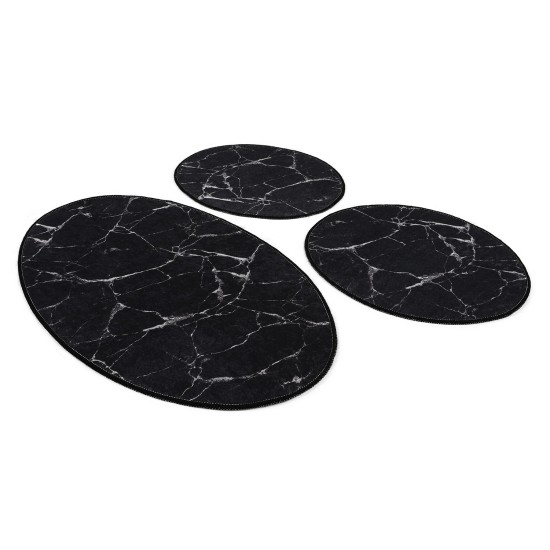 Bathmat Set (3 Pieces) Marble - Black Black
White Lessentiel Bathmat Set (3 Pieces) Marble - Black Black
White