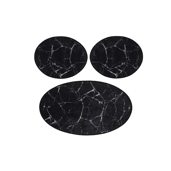 Bathmat Set (3 Pieces) Marble - Black Black
White Lessentiel Bathmat Set (3 Pieces) Marble - Black Black
White