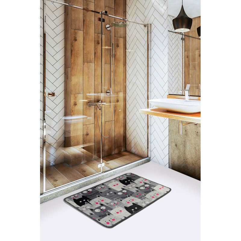 Lessentiel Bathmat Meow - Grey (40 x 60) Multicolor