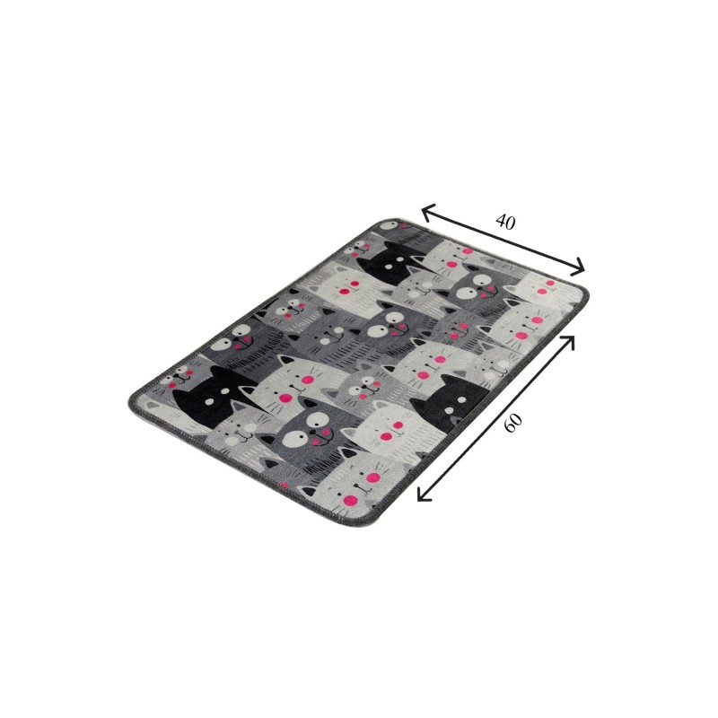 Lessentiel Bathmat Meow - Grey (40 x 60) Multicolor