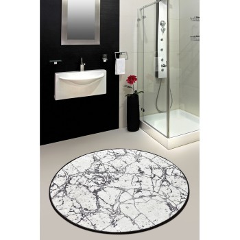 Bathmat Marble (100 cm) - White Multicolor