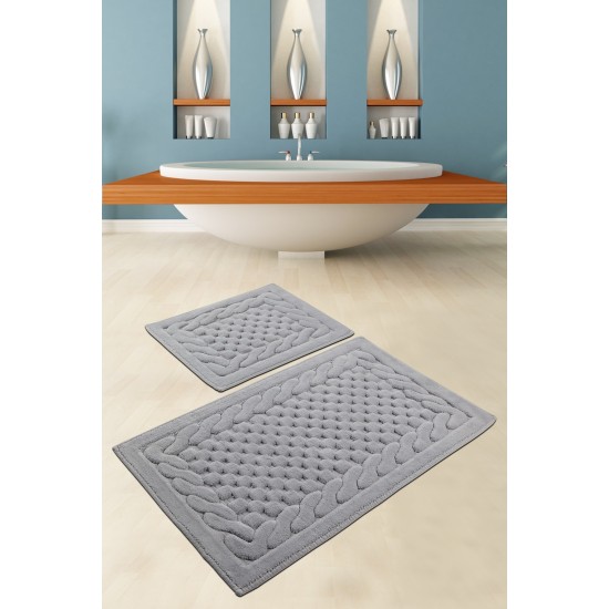 Lessentiel Bathmat Set (2 Pieces) Bambi Cotton - Grey Grey