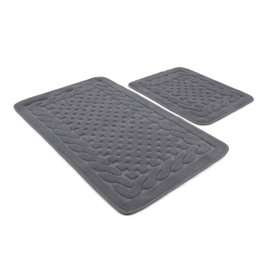 Lessentiel Bathmat Set (2 Pieces) Bambi Cotton - Grey Grey