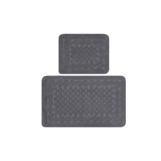 Lessentiel Bathmat Set (2 Pieces) Bambi Cotton - Grey Grey