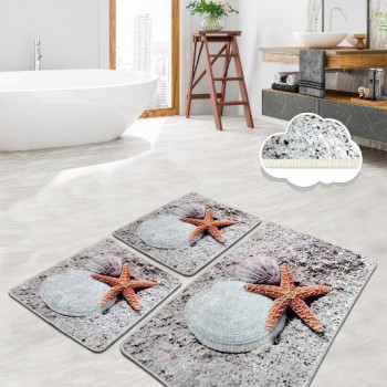 Bathmat Set (3 Pieces) Starfısh Multicolor