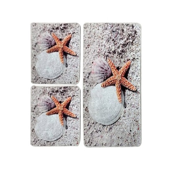 Bathmat Set (3 Pieces) Starfısh Multicolor Lessentiel Bathmat Set (3 Pieces) Starfısh Multicolor