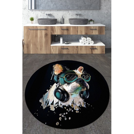 Lessentiel Bathmat Glasses Dog Circle Djt 80 Multicolor