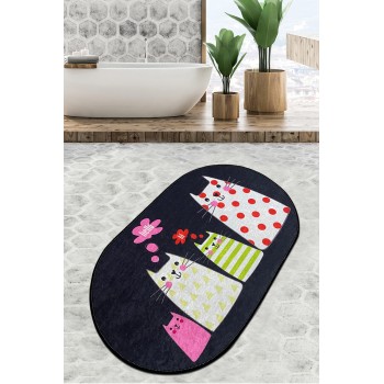 Bathmat Four Cats Djt (80 x 100) Multicolor