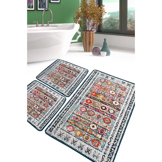 Bathmat Set (3 Pieces) Weref Multicolor Lessentiel Bathmat Set (3 Pieces) Weref Multicolor