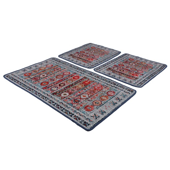 Bathmat Set (3 Pieces) Weref Multicolor Lessentiel Bathmat Set (3 Pieces) Weref Multicolor