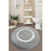 Lessentiel Acrylic Bathmat Quadrato Frame - Grey 90 Grey