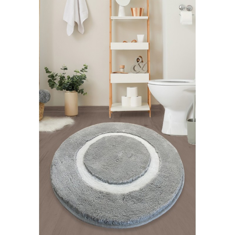 Lessentiel Acrylic Bathmat Quadrato Frame - Grey 90 Grey