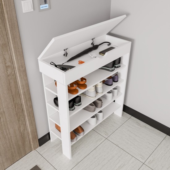 Shoe Cabinet Royal - White White Shoe Cabinet Royal - White White