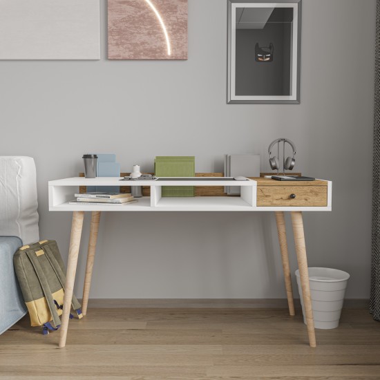 Study Desk Flex - White, Oak White
Oak Study Desk Flex - White, Oak White
Oak