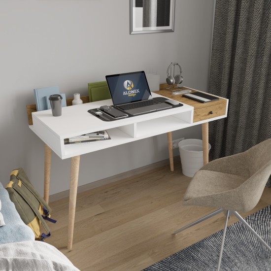 Study Desk Flex - White, Oak White
Oak Study Desk Flex - White, Oak White
Oak