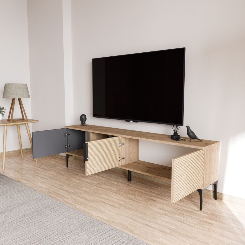 TV Stand Tarz - Anthracite, Oak Anthracite
Oak
