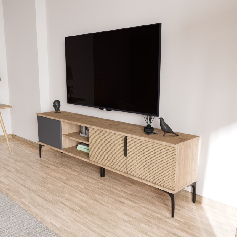 TV Stand Tarz - Anthracite, Oak Anthracite
Oak