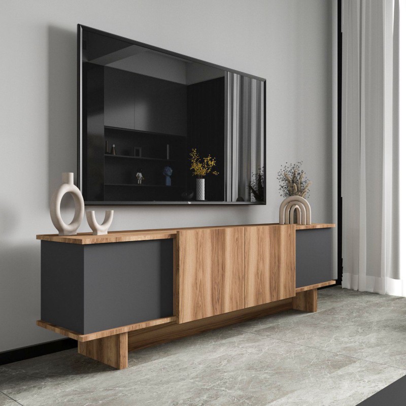 TV Stand Diana - Anthracite, Walnut Anthracite
Walnut