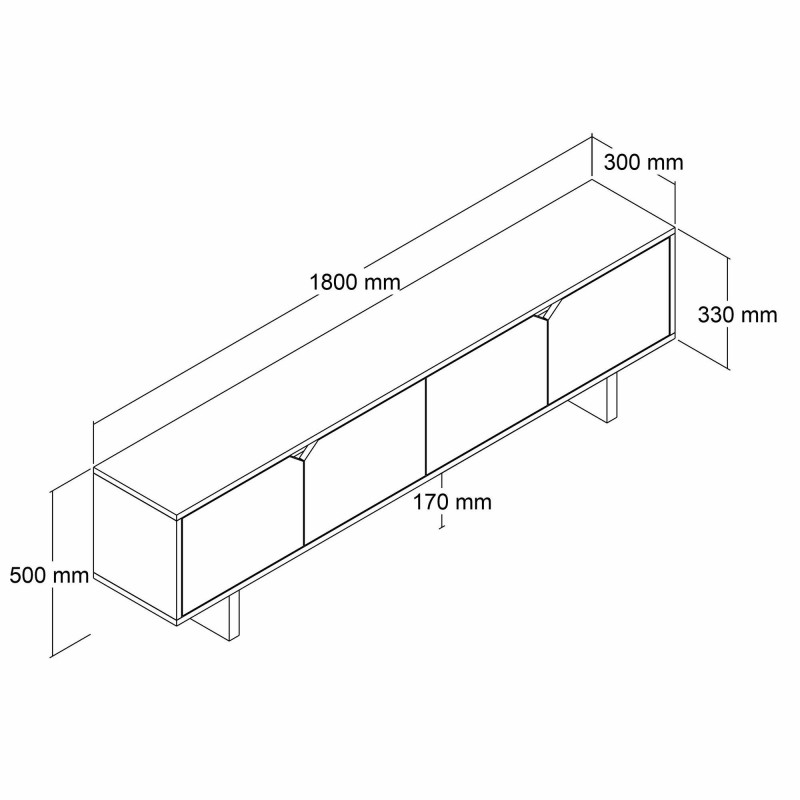 TV Stand Doruk - White White