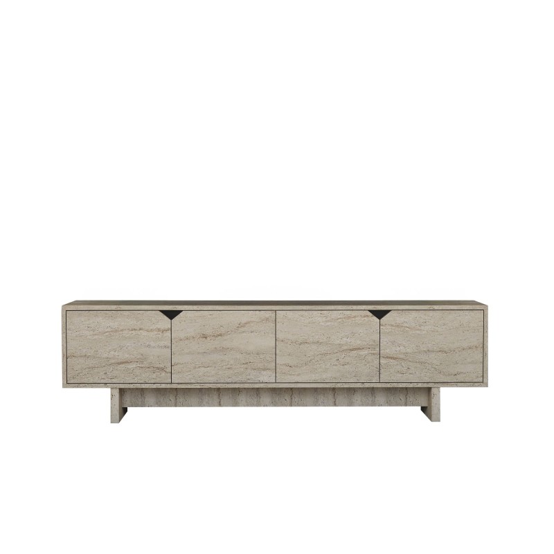 TV Stand Turan - Travertine Travertine