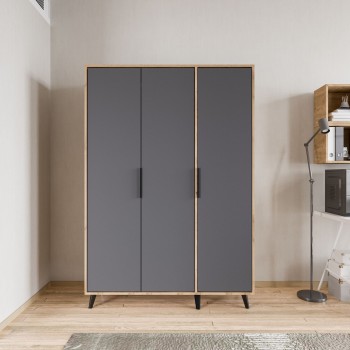 Wardrobe Aden 120 - Oak, Anthracite Oak
Anthracite