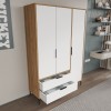 Wardrobe Aden Drawers 120 - Oak, White Oak
White