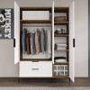 Wardrobe Aden Drawers 120 - Oak, White Oak
White