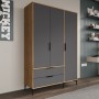 Wardrobe Aden Drawers 120 - Oak, Anthracite Oak
Anthracite