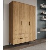 Wardrobe Aden Drawers 120 - Oak Oak