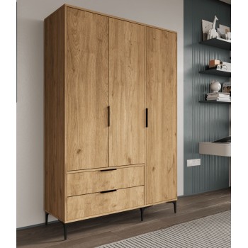 Wardrobe Aden Drawers 120 - Oak Oak